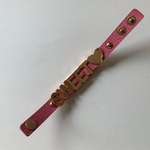 # NWOT Pink BCBGeneration CharmBracelet "SWEET <3"